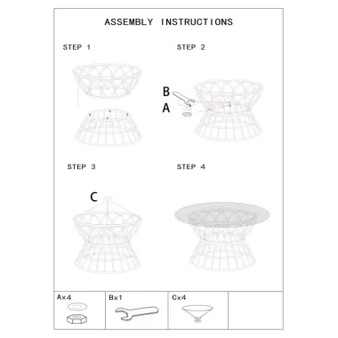 Stolik kawowy Panama Circle Ø 75x44,5 cm